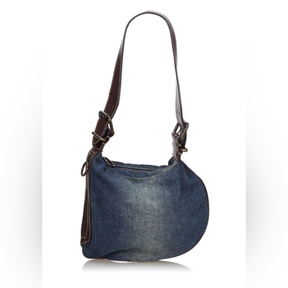 **SOLD** Fendi denim oyster bag